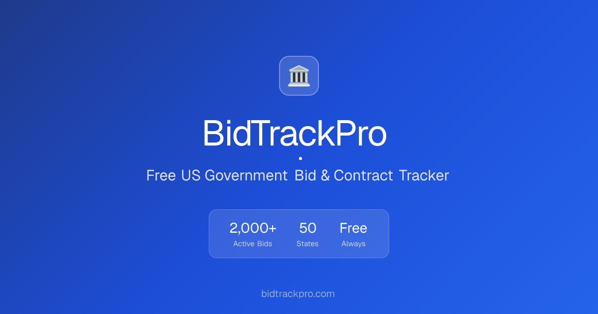 Free US Government Bid & Contract Tracker | BidTrackPro